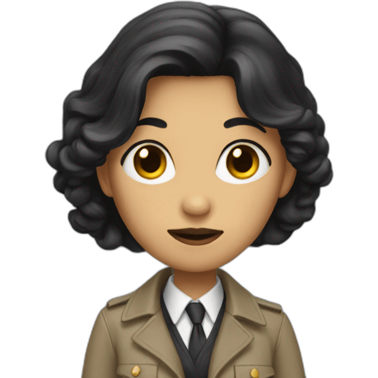 Detective woman with black hair emoji