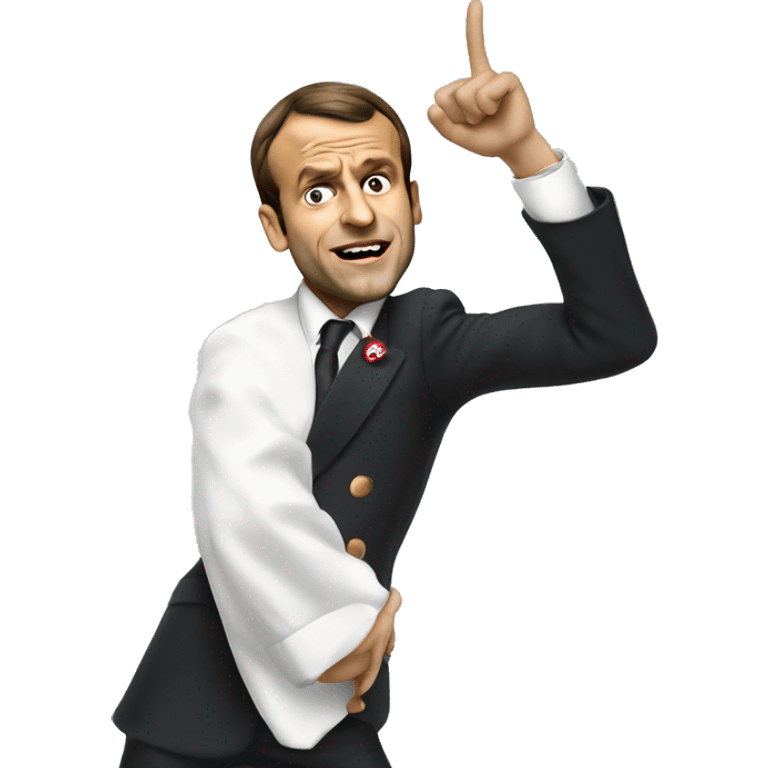 Emanuel macron qui dab  emoji