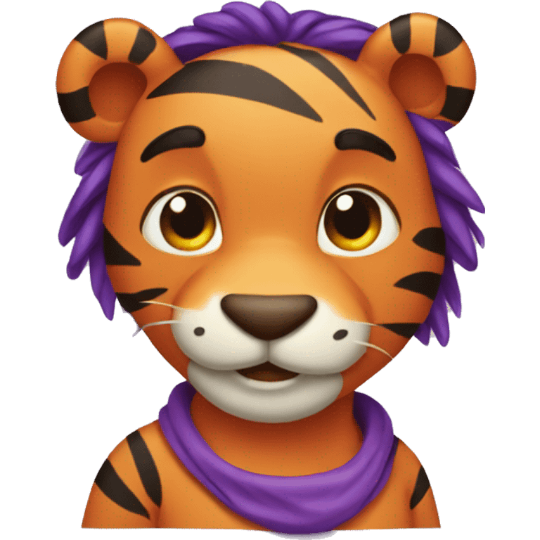 tigger with purple sweat emoji