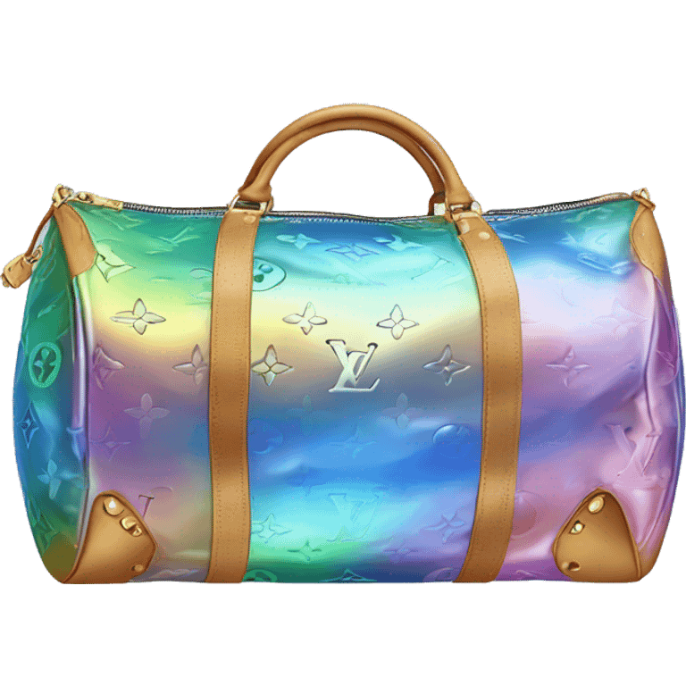 Iridescent Louis Vuitton duffle bag  emoji