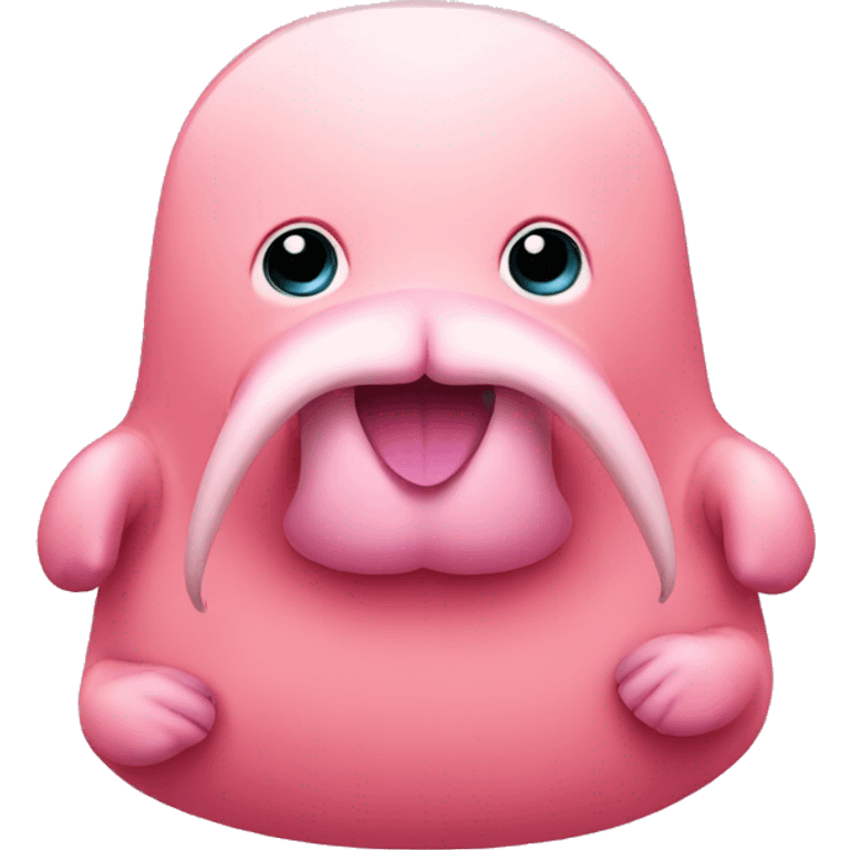 Pink walrus emoji