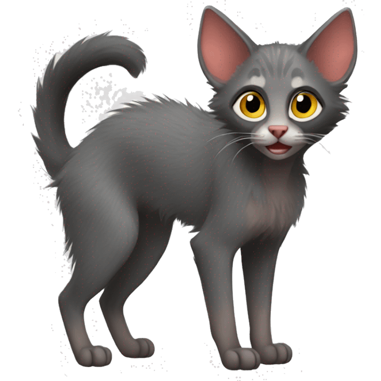 Lykoi Cat full body emoji