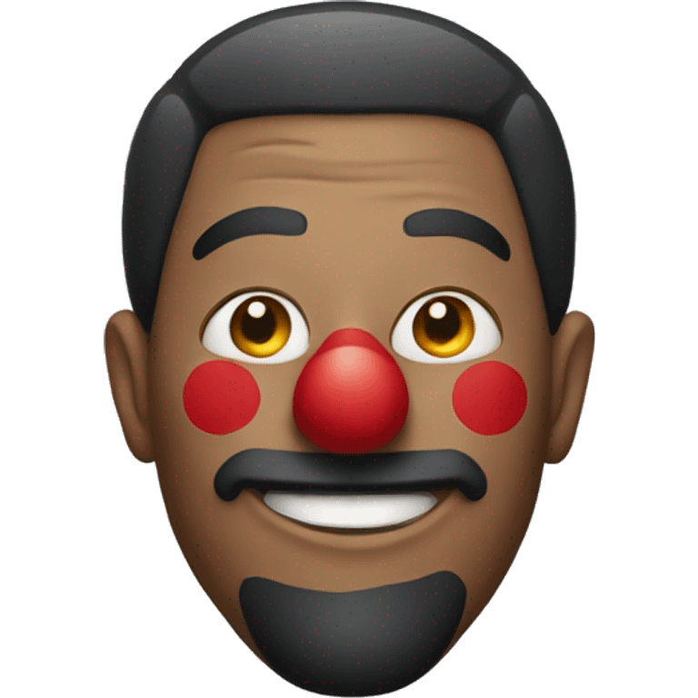 Man wearing a clown mask emoji