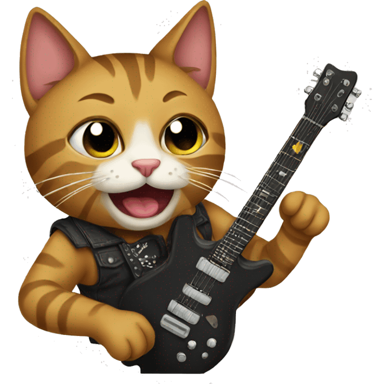 Rocker cat emoji