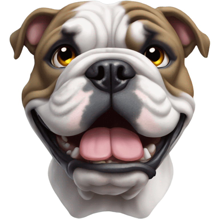 Blue tri English bulldog emoji