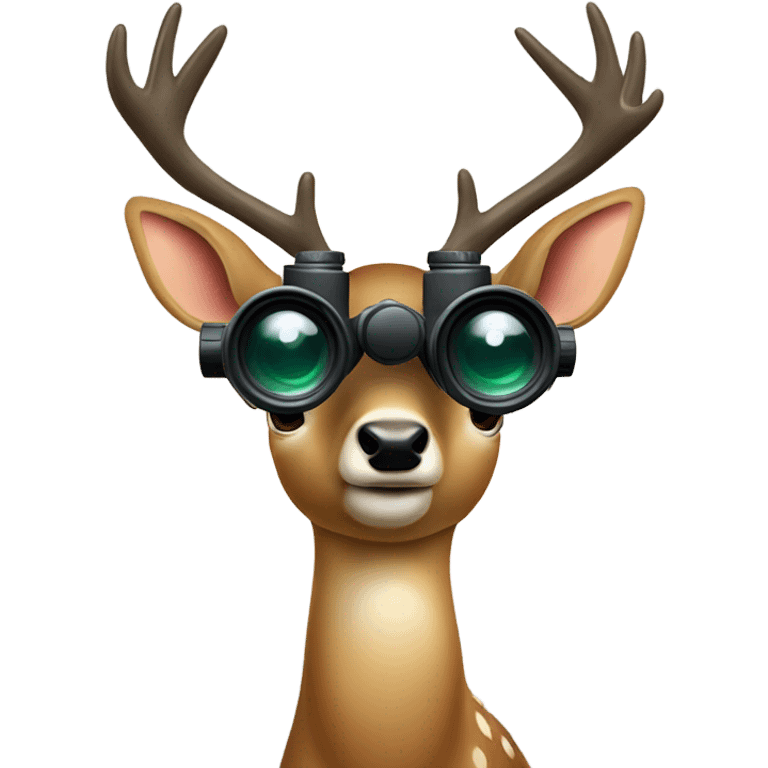 Deer with binoculars emoji