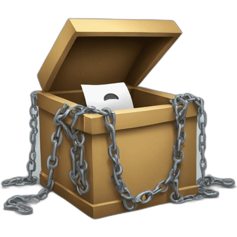 sad ballot box in chains  emoji