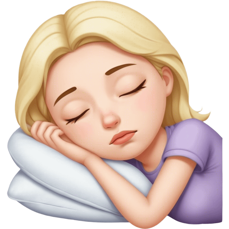 sleepy girl ved emoji