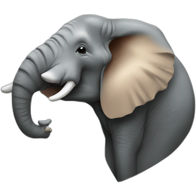 elephant head in profile emoji