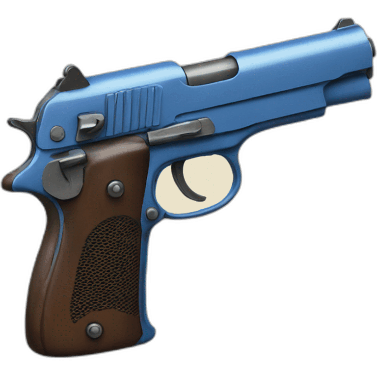 Blue pistol emoji