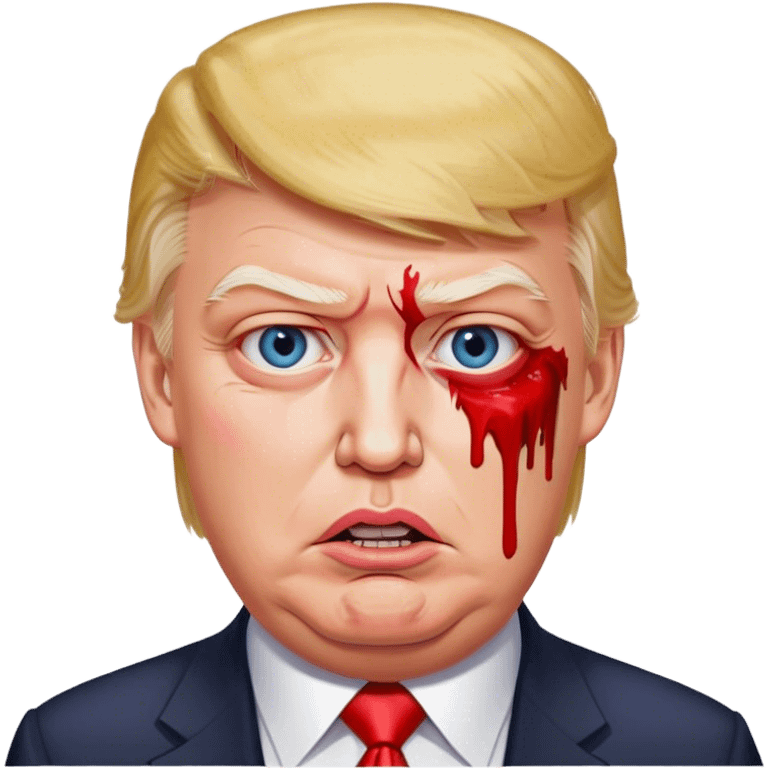 Trump losing blood emoji