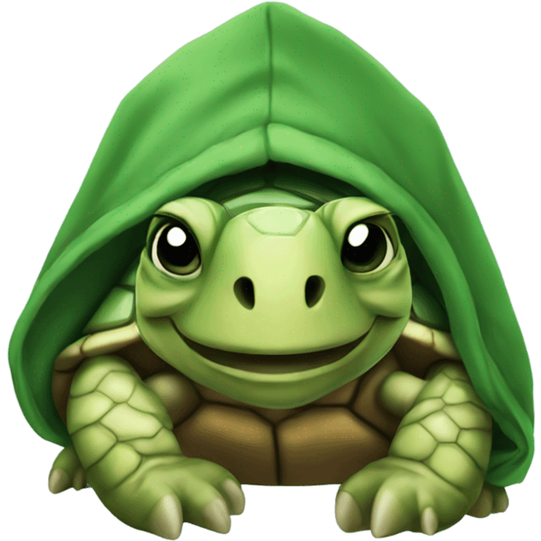 Turtle with a hoodie emoji