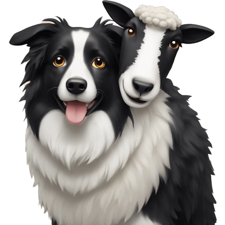 Bordercollie with a Sheep emoji