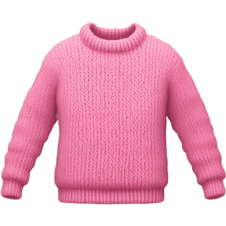 Pink knit sweater emoji