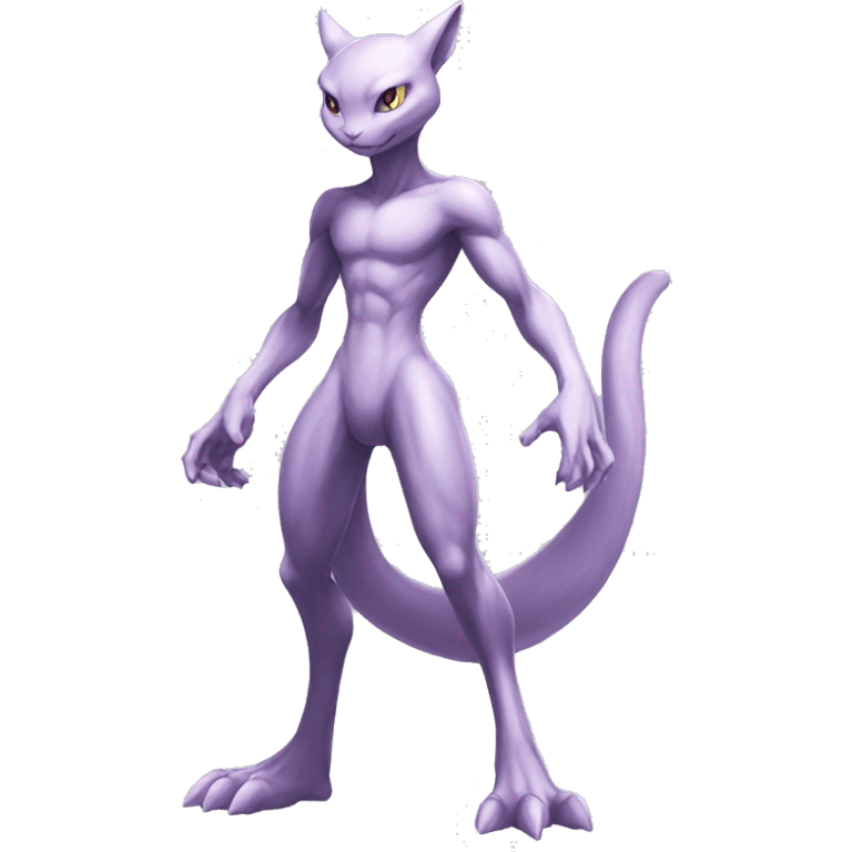 Anthro Mewtwo-Pokémon full body emoji