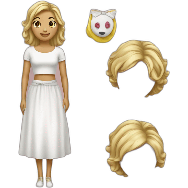 Princesse With tee-shirt Lilie emoji