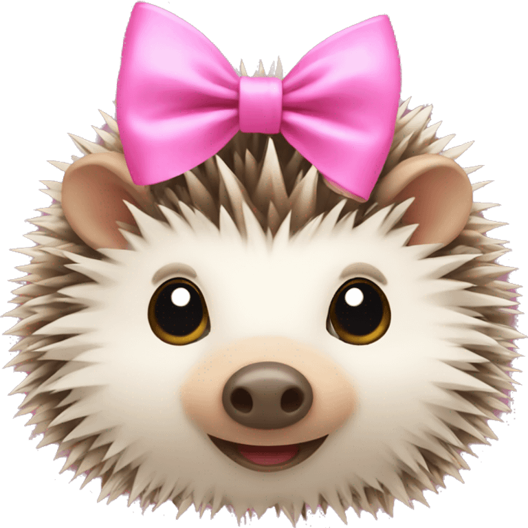 hedgehog with a pink bow emoji