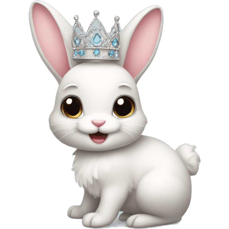 Cute Bunny wearing a tiara  emoji