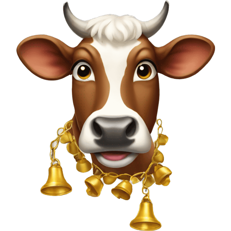 Cow with bells  emoji