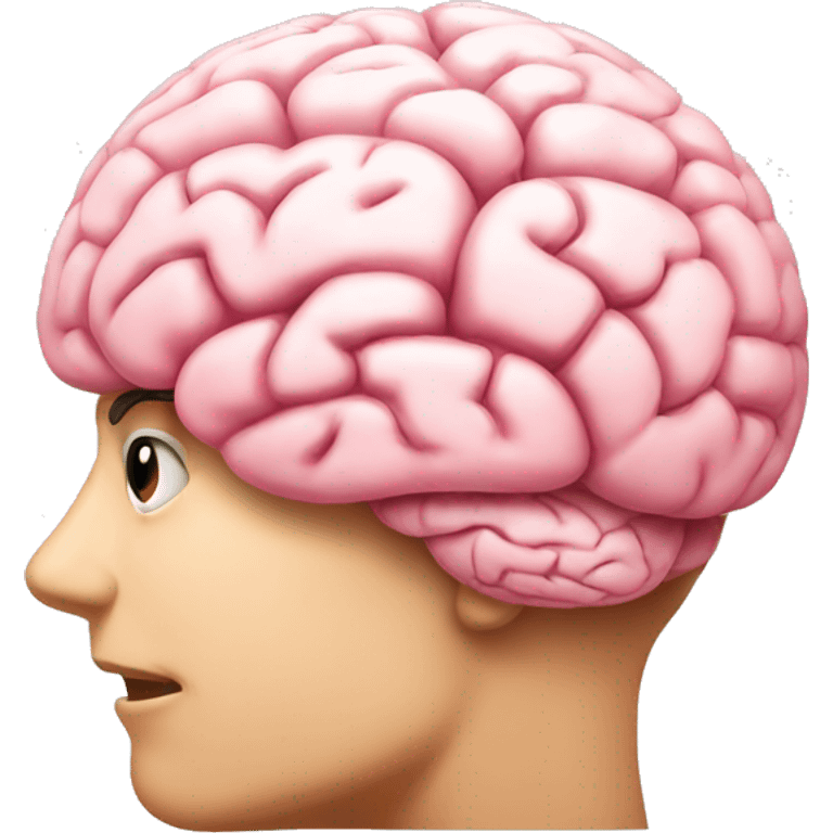 A light pink brain a book emoji