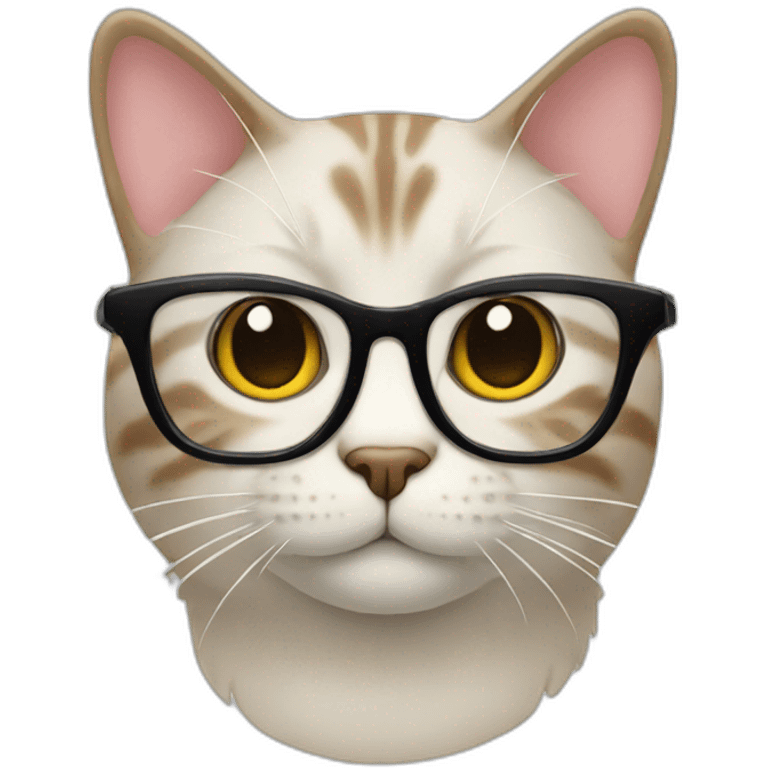 Cat in glasess emoji