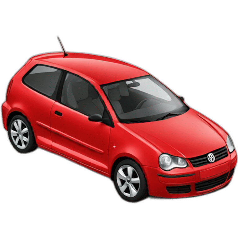 Red 3 door vw polo 9n emoji