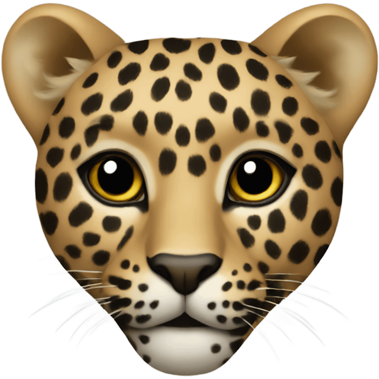 Heart leopard color emoji