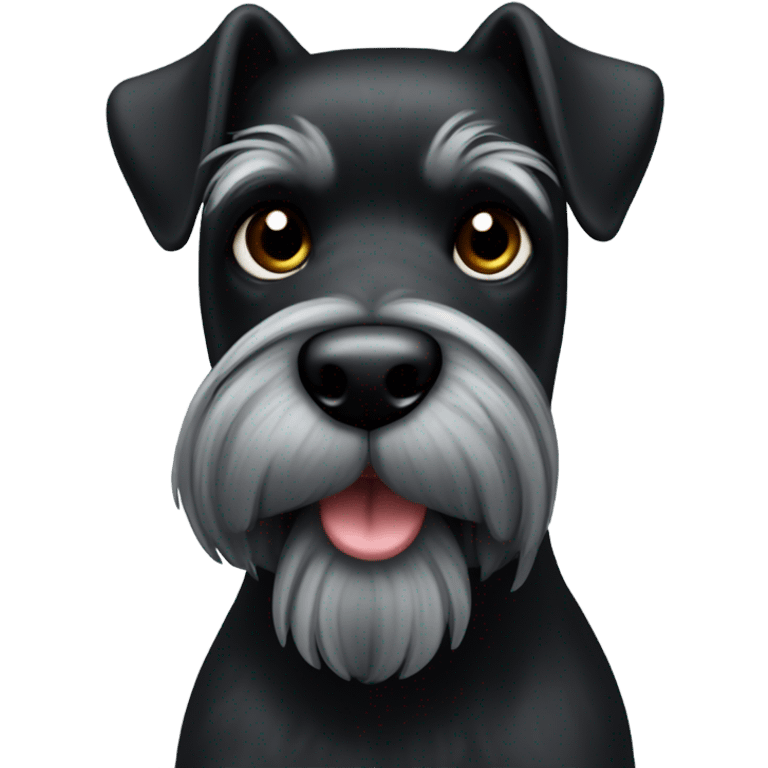 Black miniature schnauzer emoji