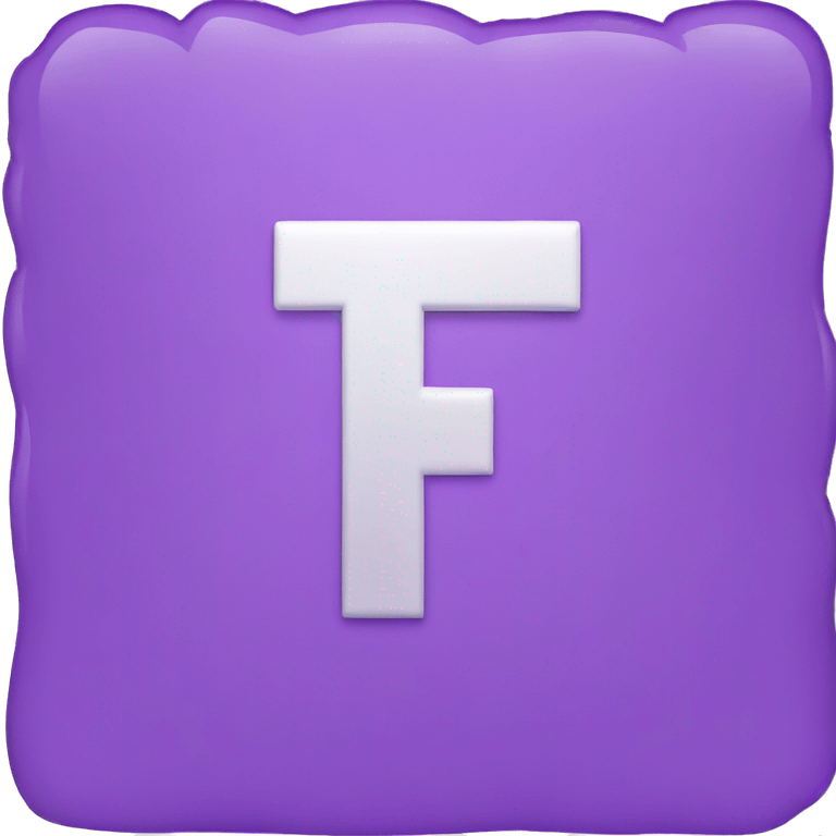 purple letter F emoji