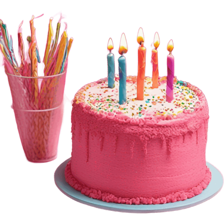 Pink birthday  emoji