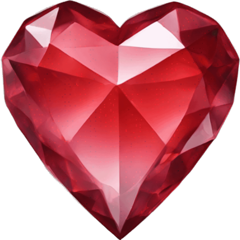 crystal red heart emoji