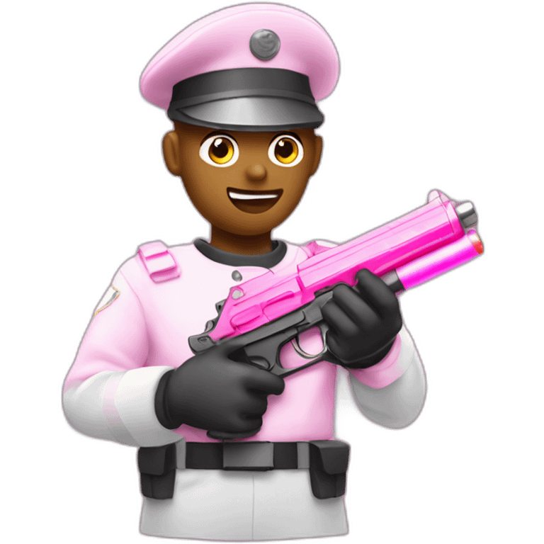 Soldier with candy floss gun emoji