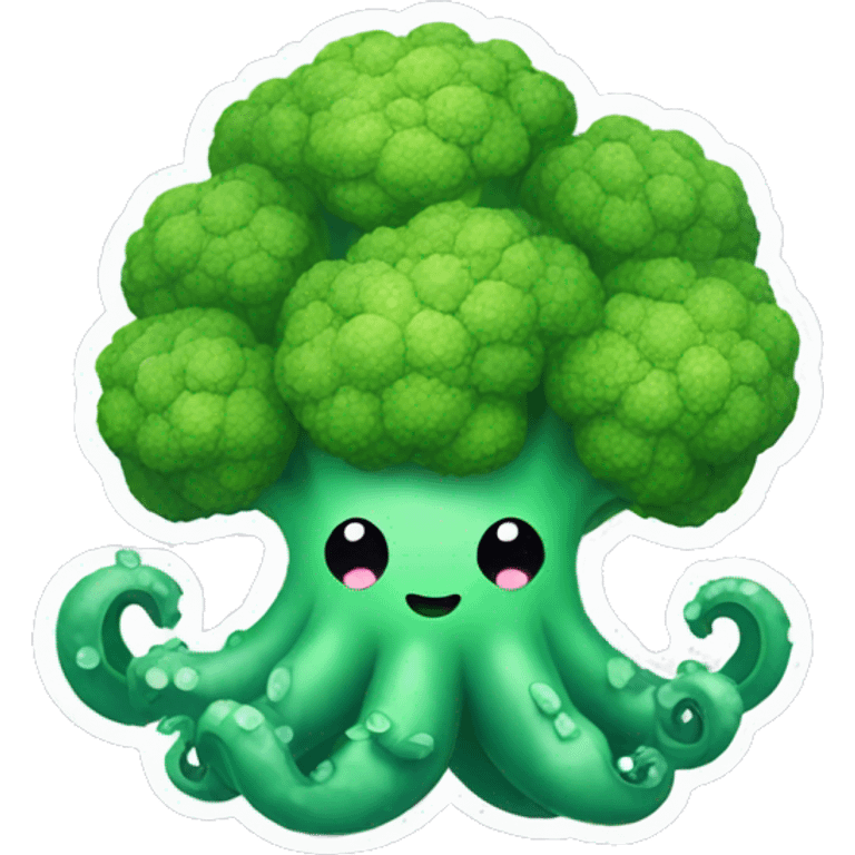 Kawaii broccoli octopus emoji