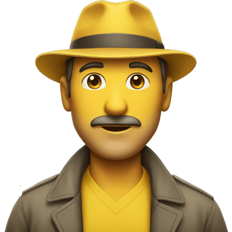 Middle age man with yellow fedora emoji