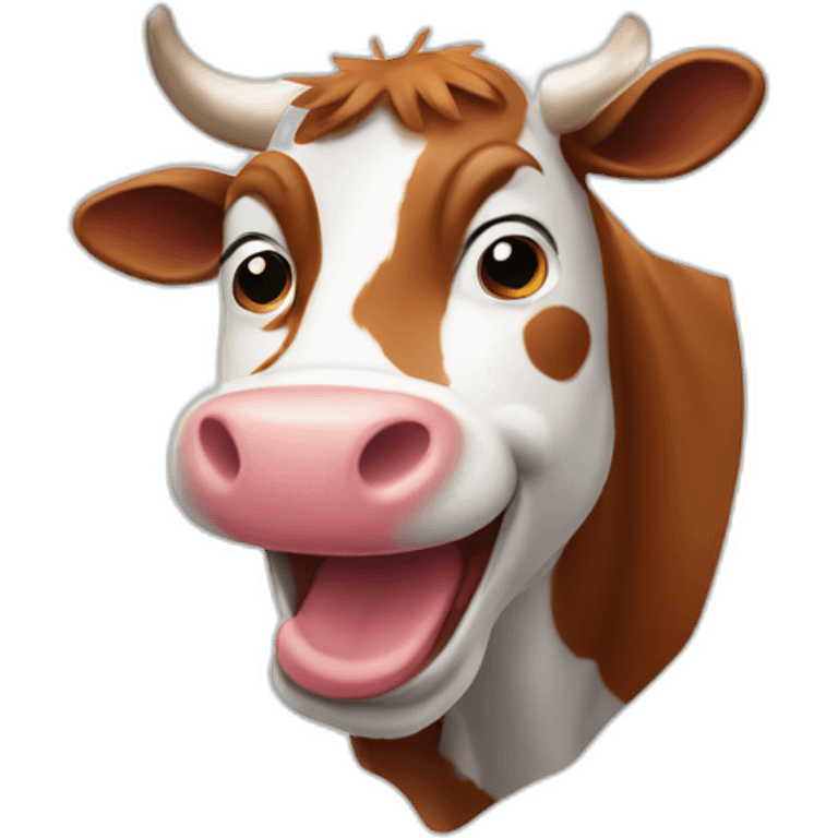 Laughing cow emoji