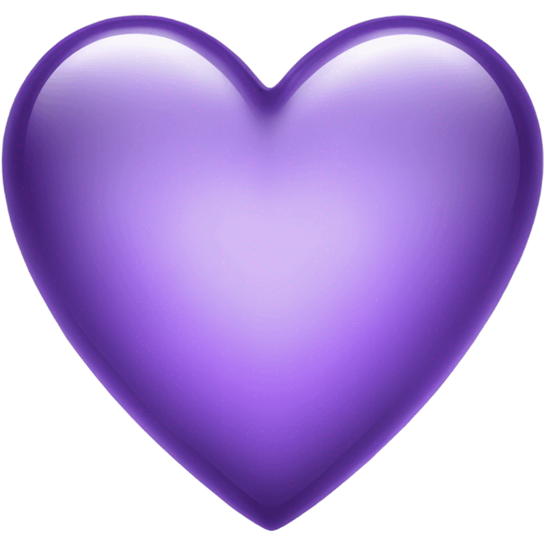 Shiny clear glass violet heart  emoji