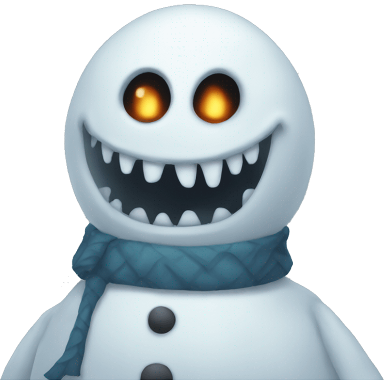 Creepy scary  snowman emoji