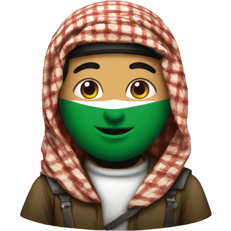 palestinian wearing keffiyah emoji