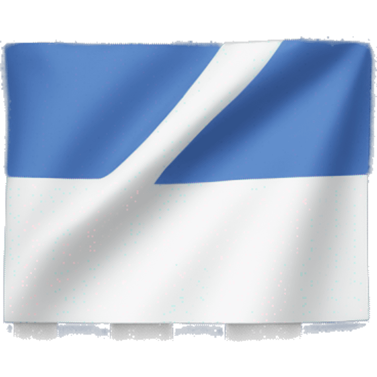 Blue flag with white ring in center emoji