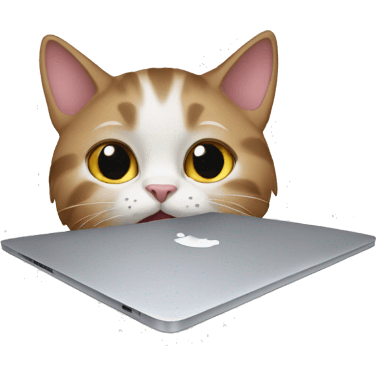 Cat on a MacBook emoji