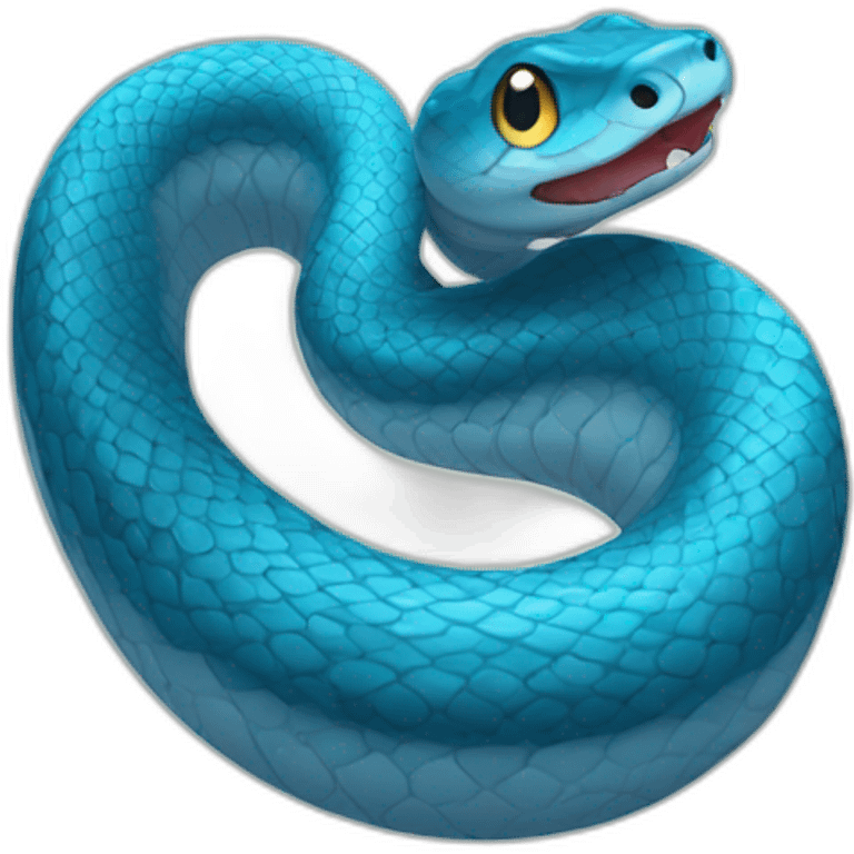 Cute Blue Snake emoji