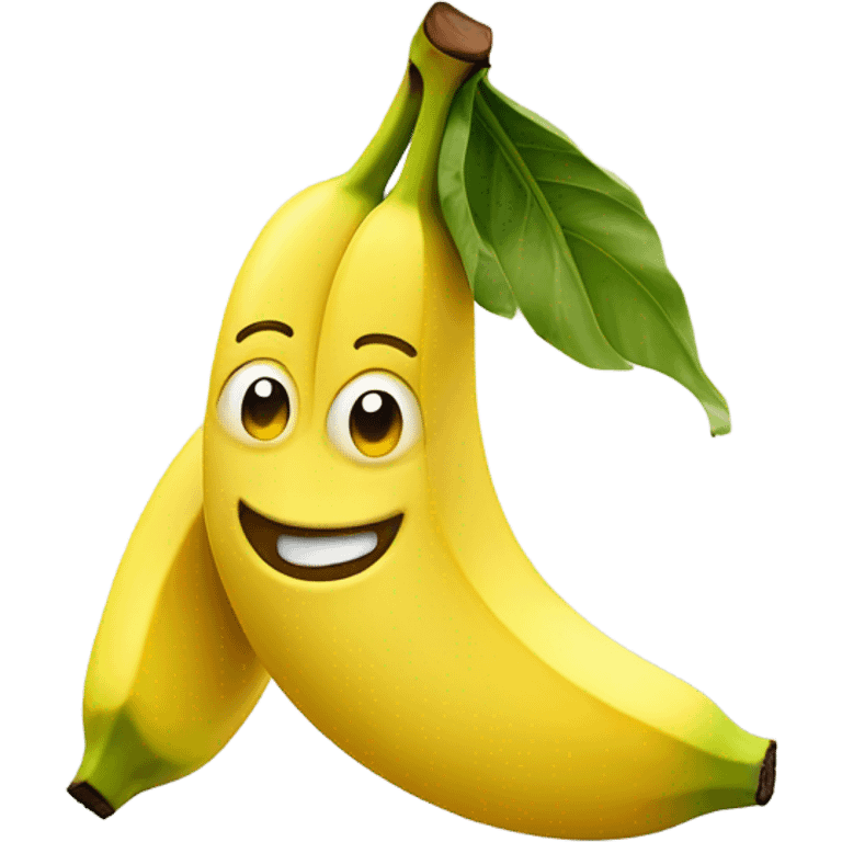 A smiling banana emoji