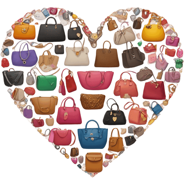 Heart full of  handbags  emoji