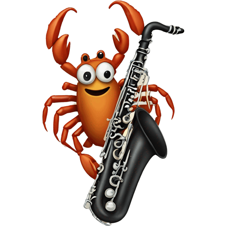 oboe playing crab
 emoji