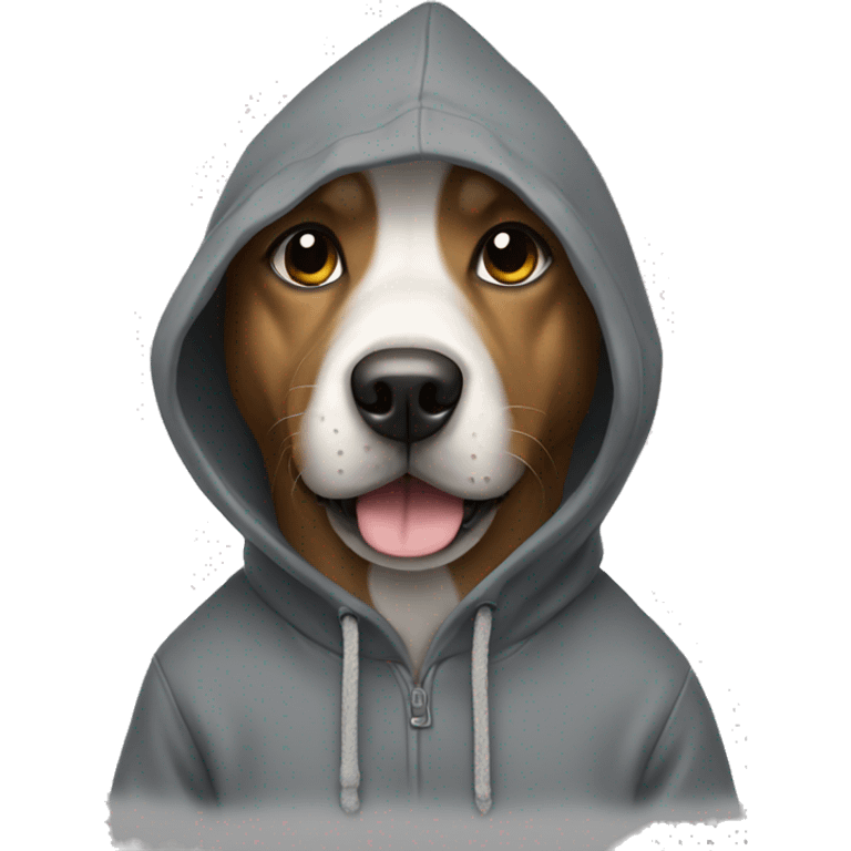 Dog with a hoodie emoji