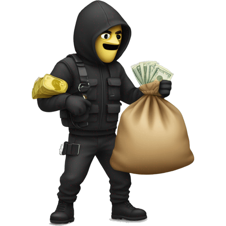 Robber with money bag emoji