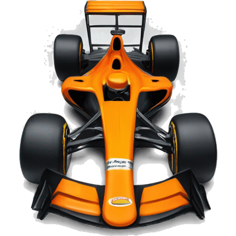 orange papaya coloured mclaren formula one car emoji