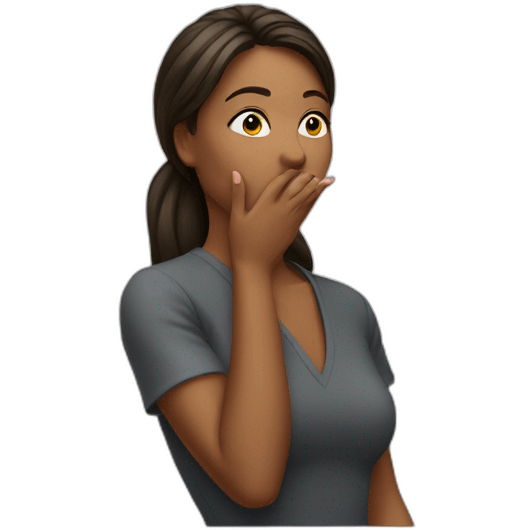 woman blowing kiss emoji