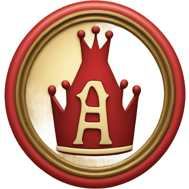 broken queen wax seal red circle emoji