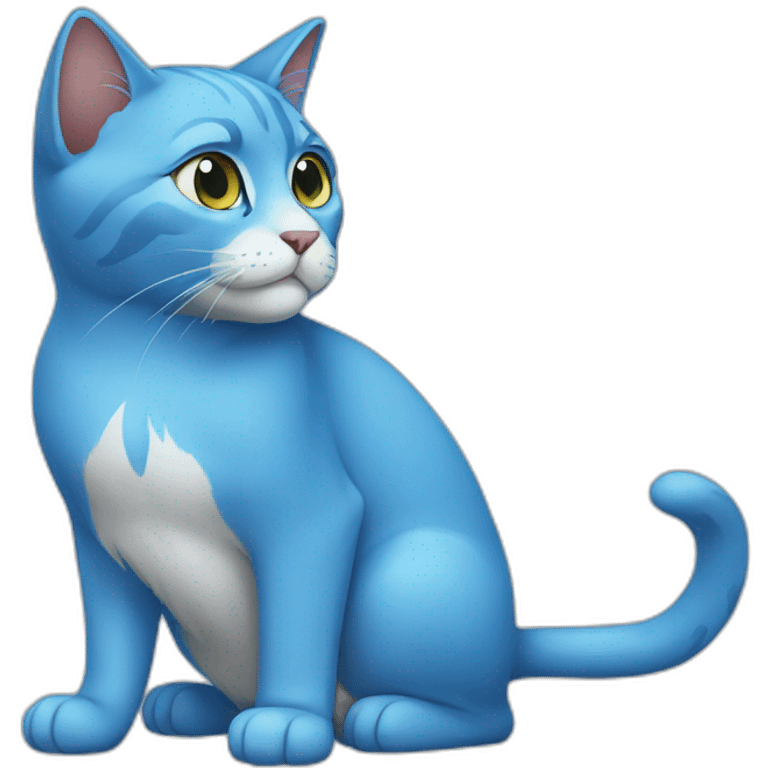 Blue cat emoji